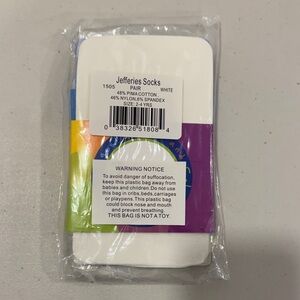 Jefferies Socks White Athletic Socks for Men